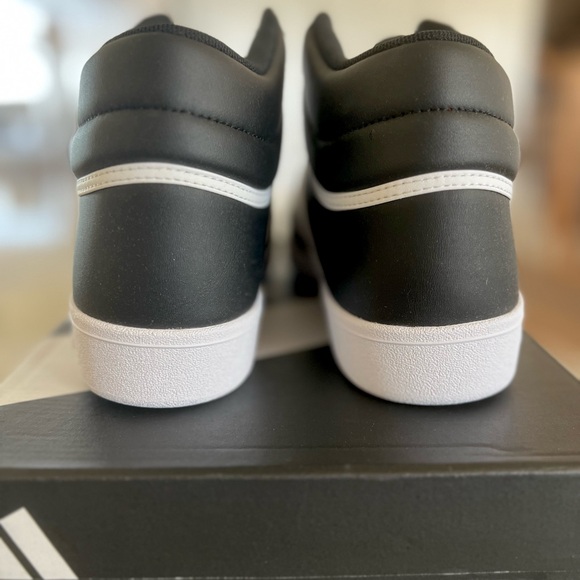 Adidas Hoops 4.0 Mid Men's Black and White Basketball Sneakers - Picture 6 of 12